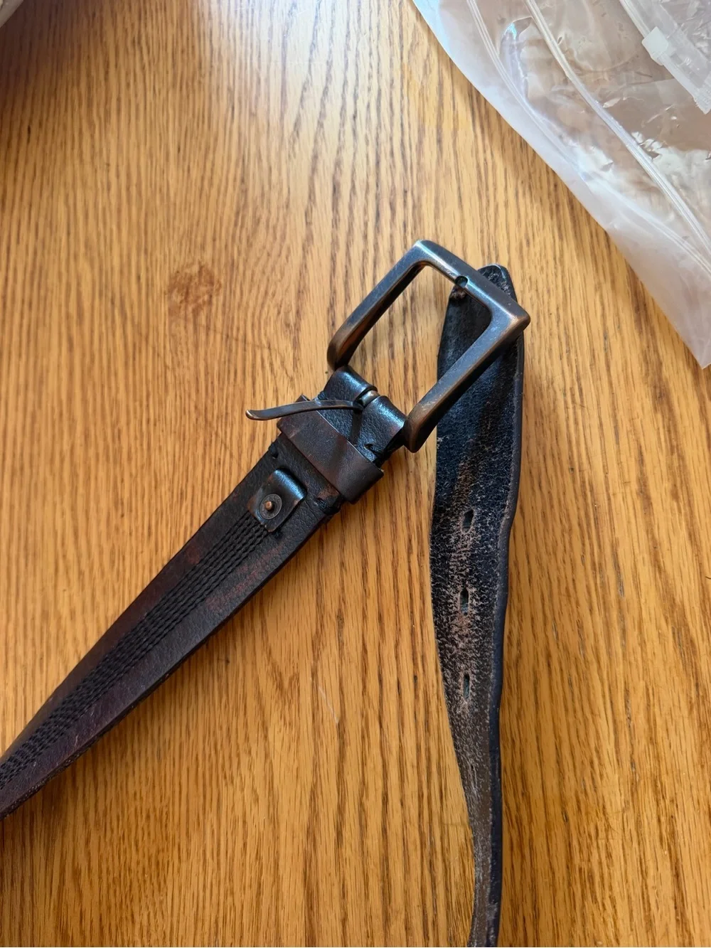 Levi's Black Leather Strap Belt with Subtle Logo